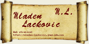Mladen Lacković vizit kartica